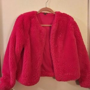 Wild Fable Bright Pink Faux Fur Cardigan